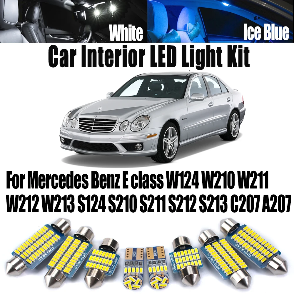 Interior Reading Light LED Bulb Kit Canbus For Mercedes Benz E class W124 W210 W211 W212 W213 S124 S210 S211 S212 S213 C207 A207