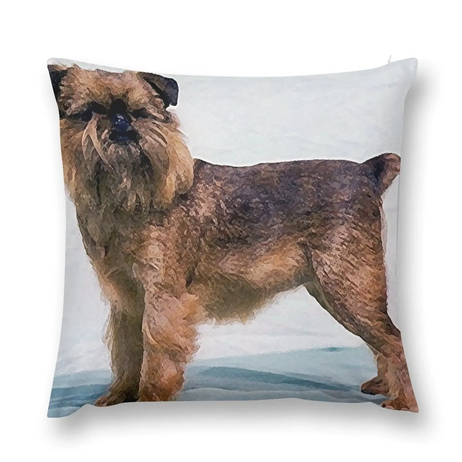 

Brussels Griffon Dog Portrait Throw Pillow Room decorating items ornamental pillows Cushion Cover Set pillow