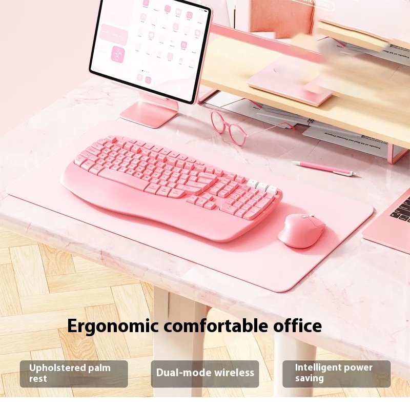 Meetion Mi Shen Director D D D Dikey Kavrama ile Kablosuz Klavye Ve Fare Seti Ergonomik Klavye Ve Fare Tutucu Doğum Günü Hediyeleri