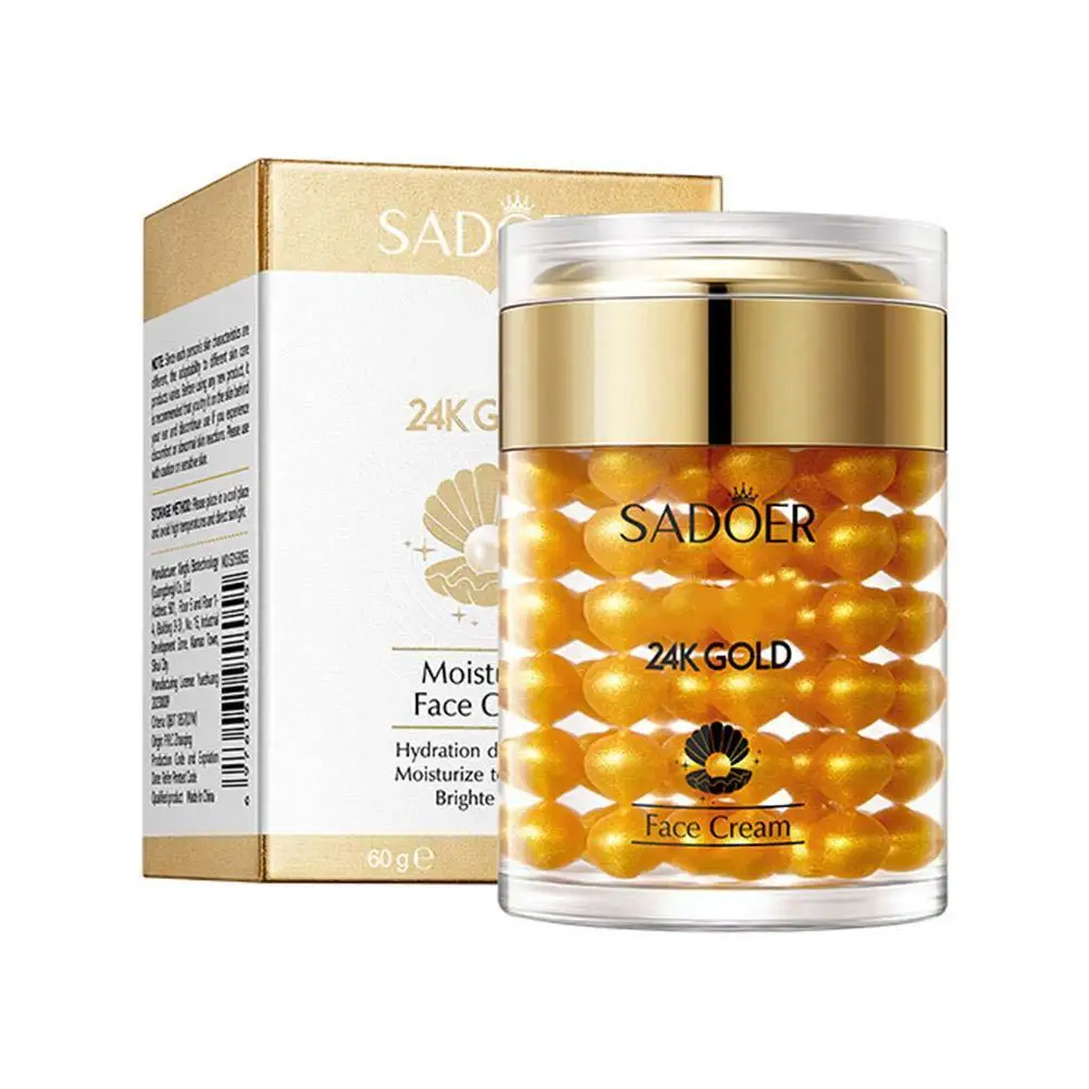 

SADOER 24K Golden Pearl Collagen Capsule Cream Deep Moisturizing Brightening Hydrating Firming Facial Cream Face Skin Care