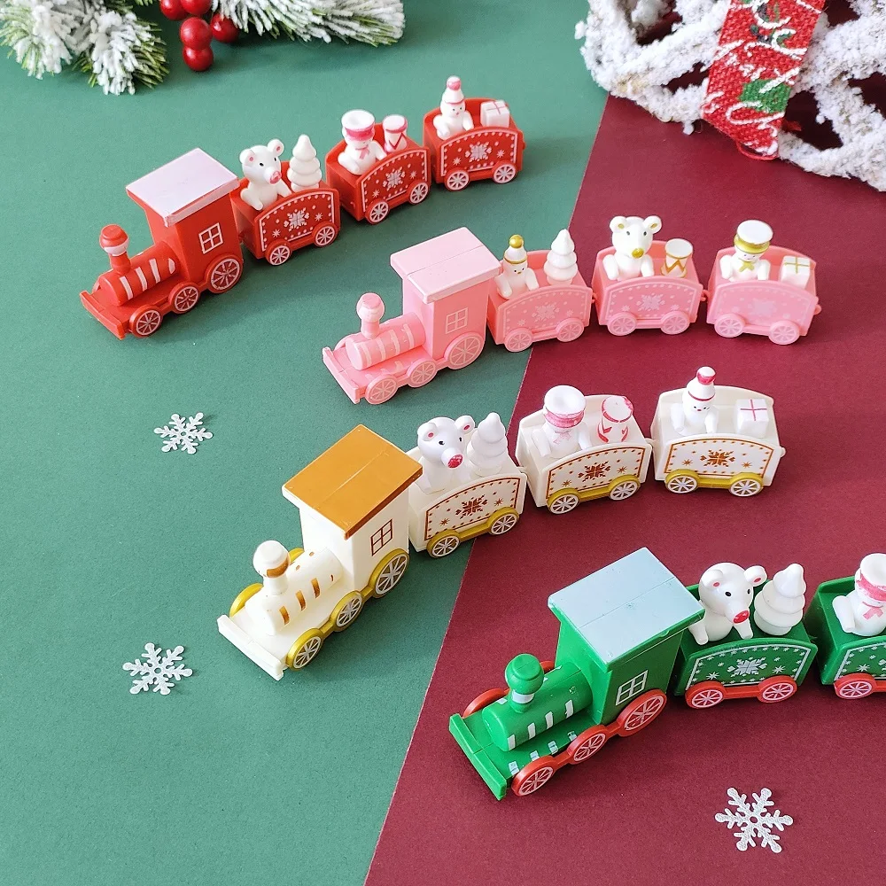 

1pc Plastic Train Christmas Ornament Merry Christmas Decoration For Home Xmas Santa Claus Gift Noel Natal Navidad New Year 2024