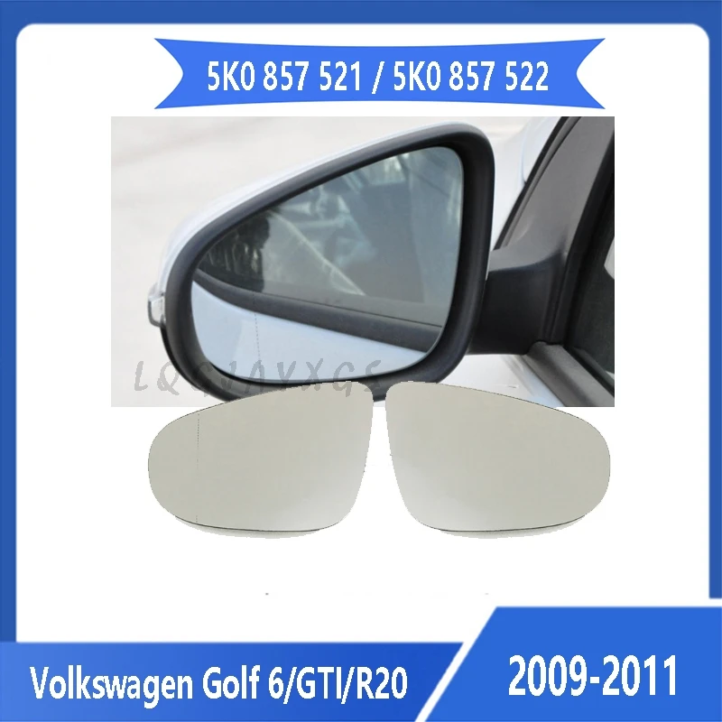 For Volkswagen Golf 6 Bora Passat Drive 2009-2011 Touran 2011-2015 lens reverse rearview mirror 5K0 857 521 reflector surface