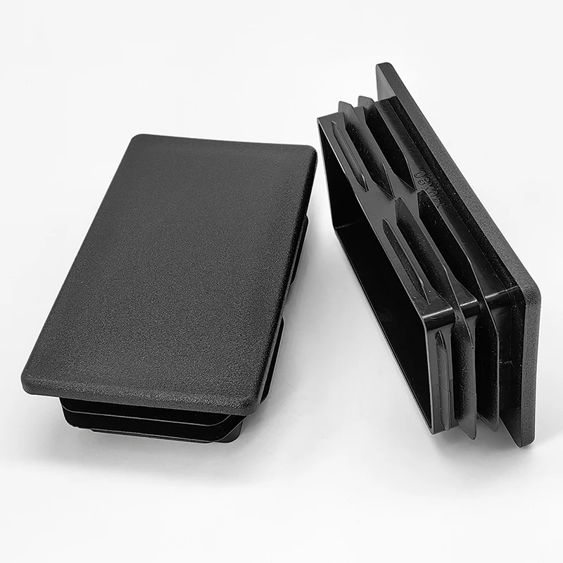 Square Tube End Caps 80x100x120x140x160mm Black/White PVC Waterproof Dustproof Plug for Pipe