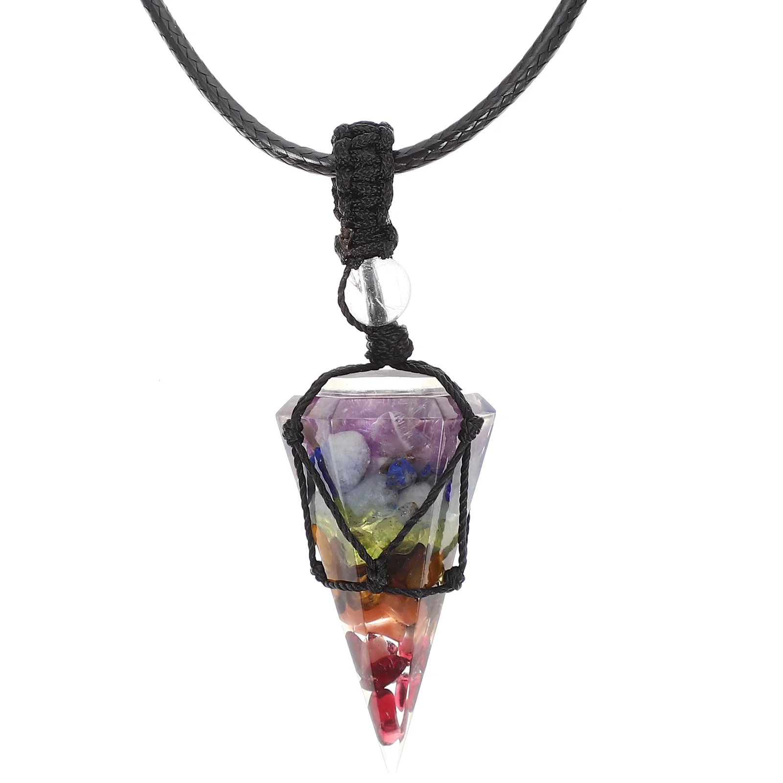 

Crystal Pendant Necklace Durable Lightweight Elegant Crystal Jewelry for Women Daily Dress Decoration Stone Necklace
