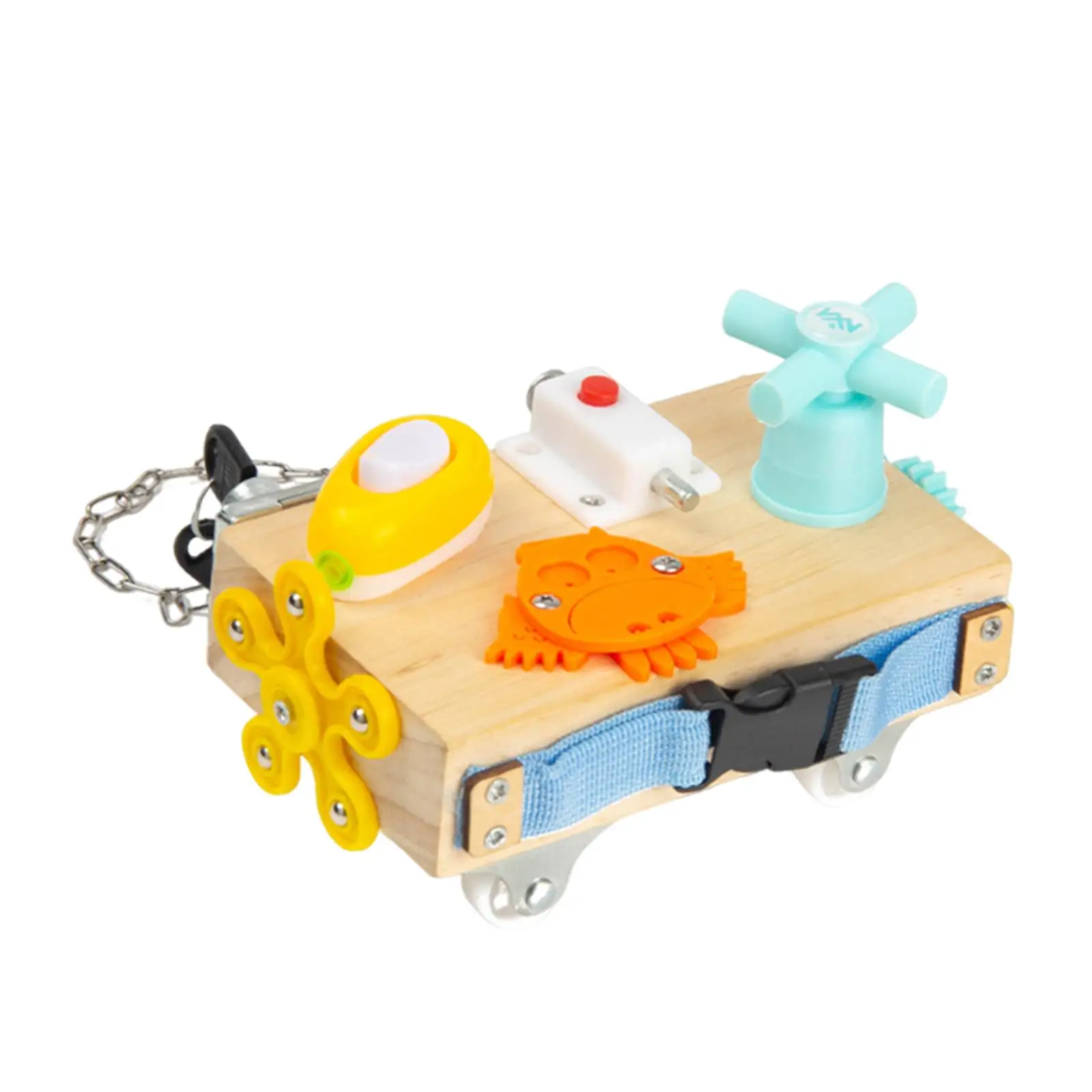 Placa de madeira ocupada viagem brinquedo sensorial aprendizagem educacional leve fidget multifuncional placa sensorial