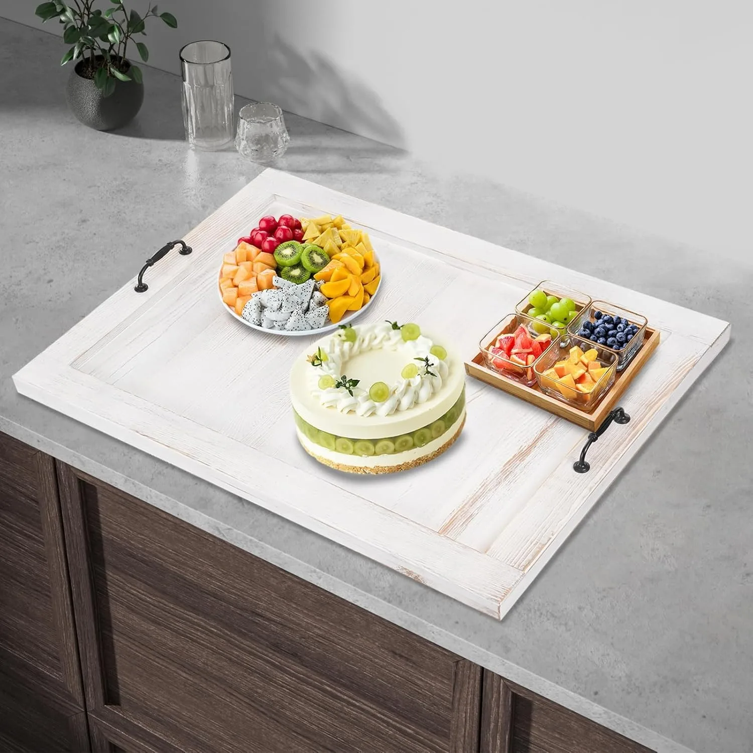 

30x21.4 Inches Multi-Wood Noodle Board - Stove Top Cover for Electric/Gas Stoves, Sink Cover, Cutting Board & Serving Tray