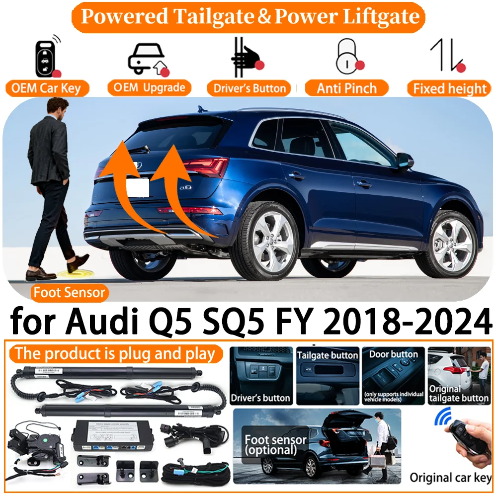 

Car OEM Smart Powered Tailgate system for Audi Q5 SQ5 FY 2018-2024 Automatic Electric Power Tailgate Tail Gate Lift Strut kit