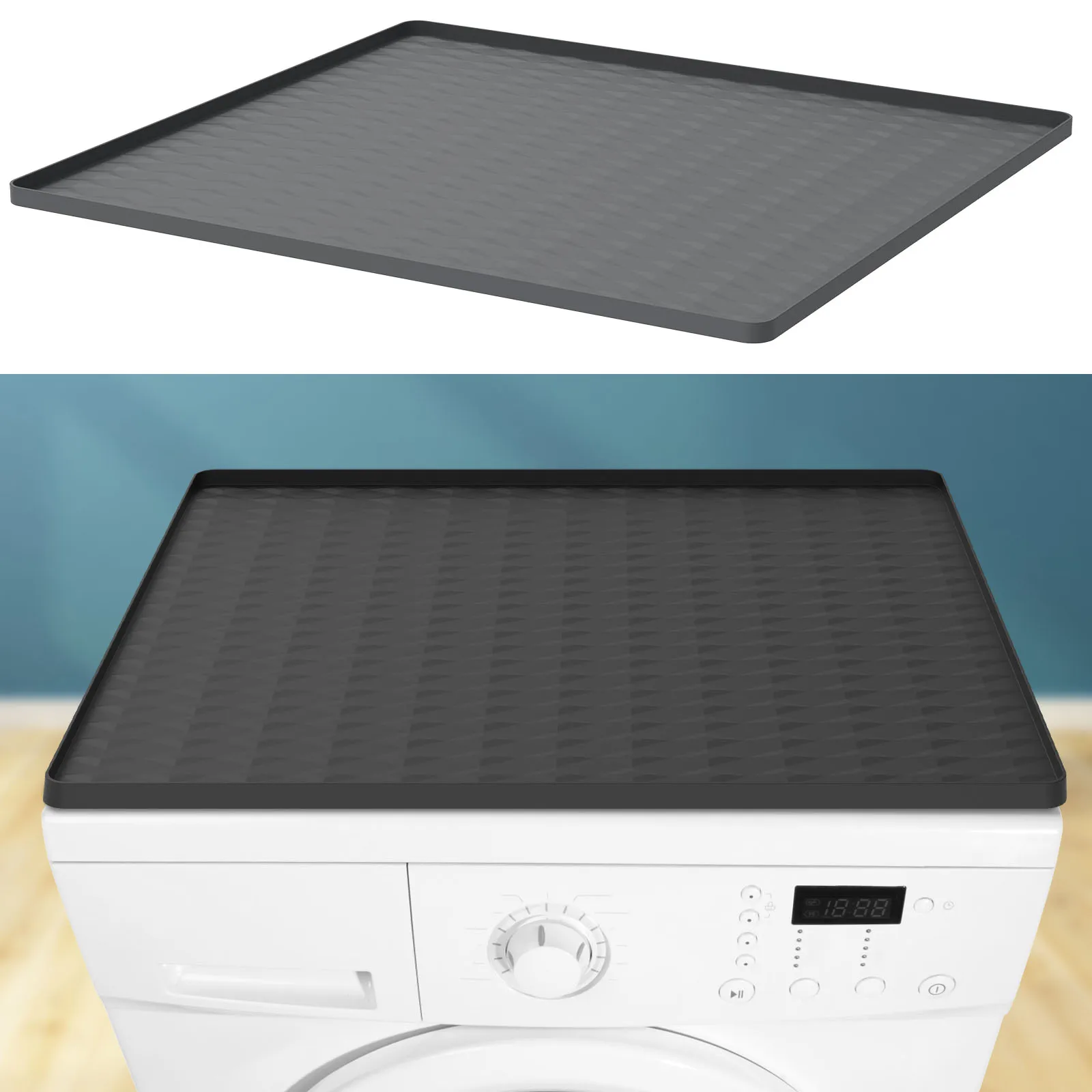 

2 Pcs Washer and Dryer Covers for the Top Silicone Washer Dryer Top Protector Waterproof Dryer Top Protector Mat Multipurpose