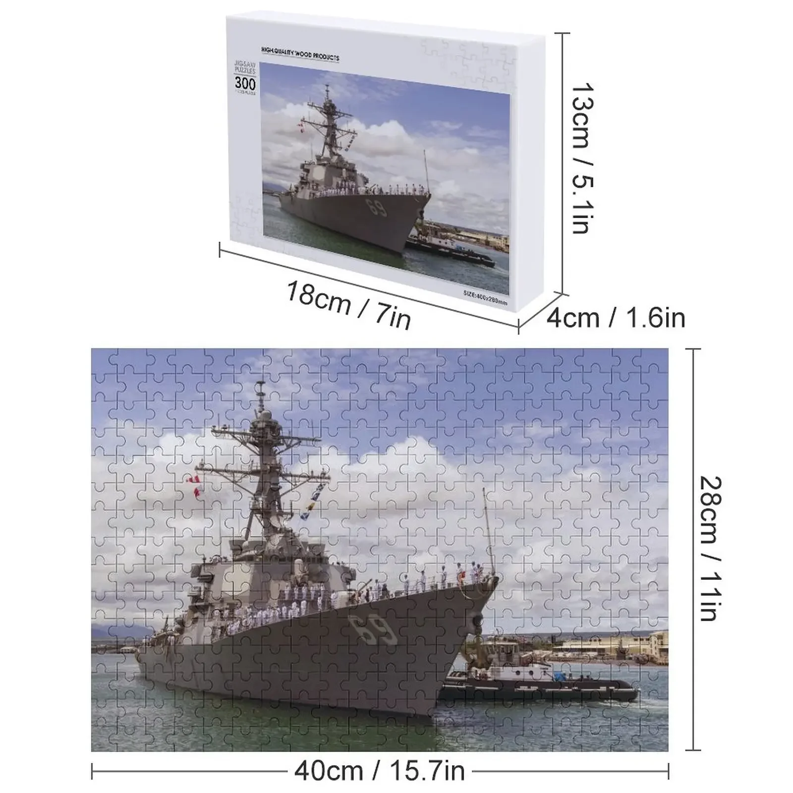 USS MILIUS (DDG-69) magasin de navire Puzzle nom personnalisé bois animaux Puzzle
