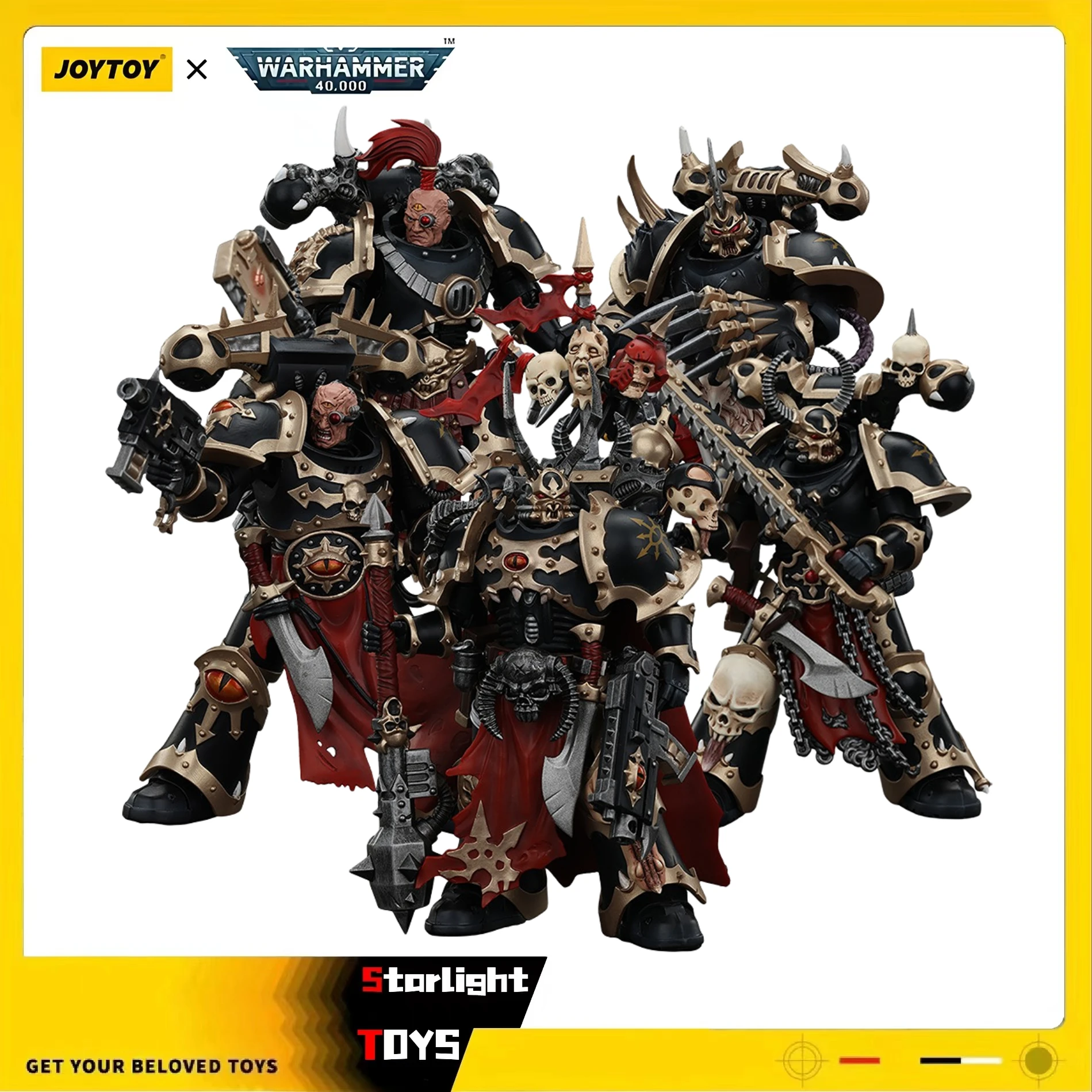 

JOYTOY 1/18 Action Figure Warhammer 40K Chaos Space Marines Black Legion Choosen Model Toy Gifts