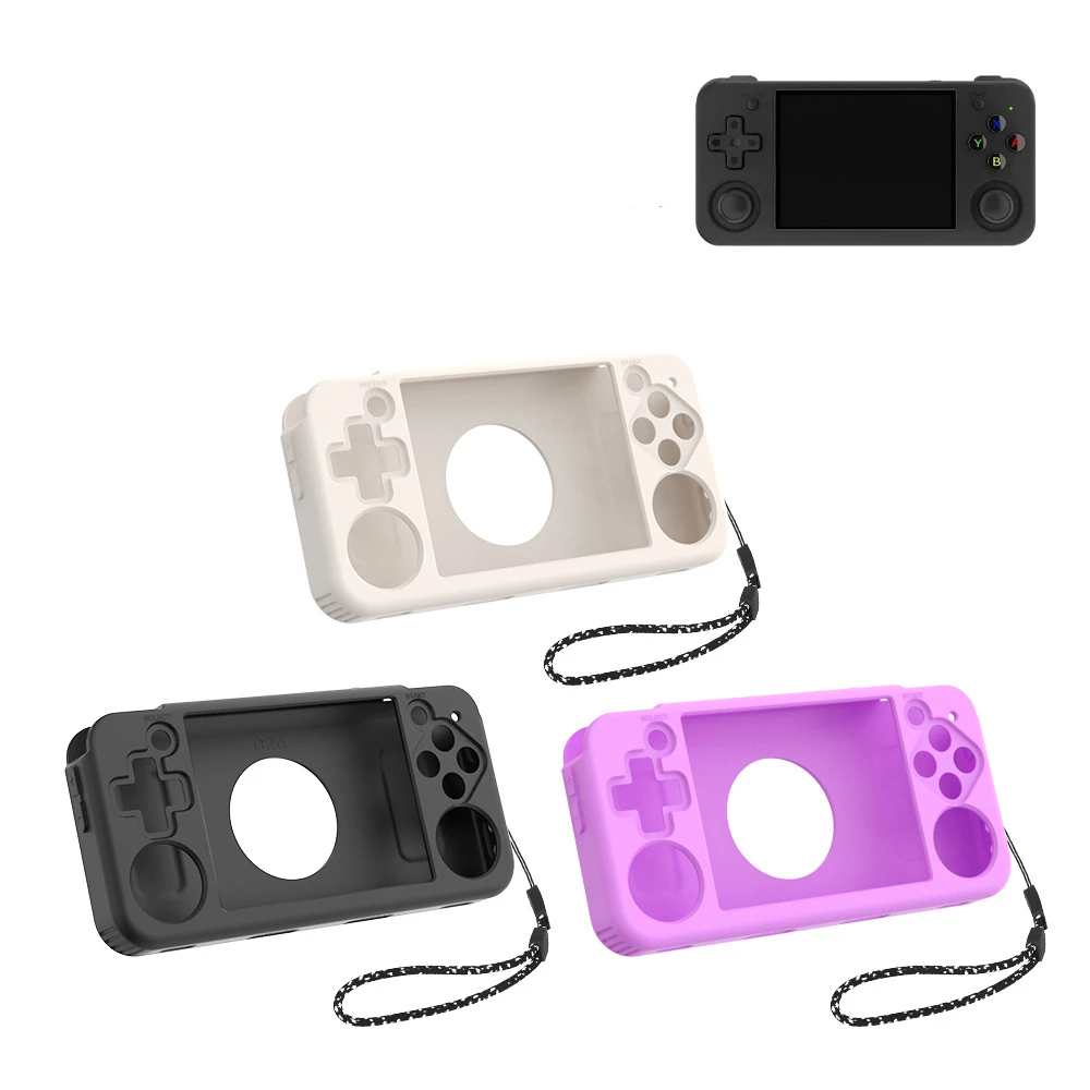 

Silicone Protective Case for ANBERNIC RG35XX H Gaming Console Drop Protection Simple Solid Color