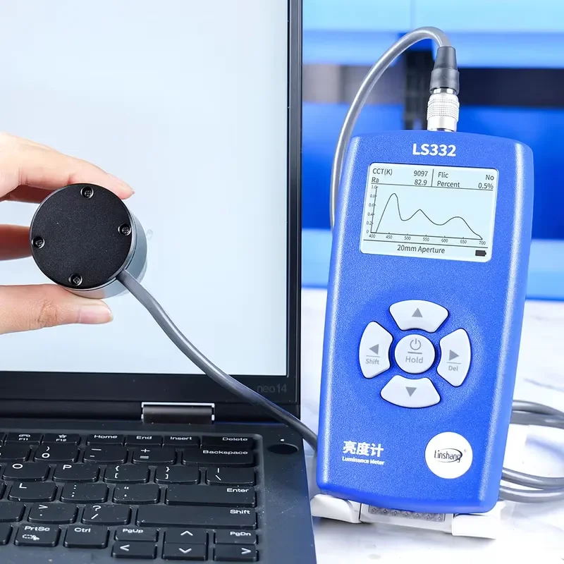 LS332 Luminance Meter Spectrometer Brightness Flicker Frequency CCT CRI for LCD Screen Lamp Measurement