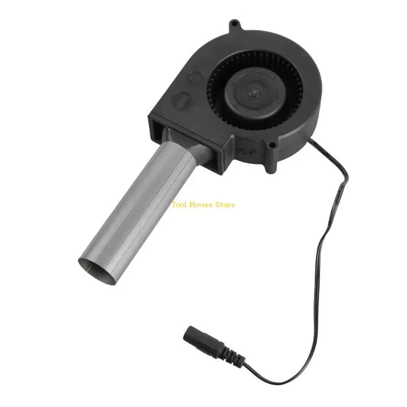 

Powerful 12V Blower Fan With 5.5x2.1mm Input Connector And Stainless Steel Duct Suitable For Enhances & Cooling