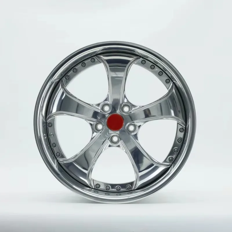 17-20 Inch 2-Piece Deep Dish Forged Wheels Custom Color ET Polished Lip JDM Aftermarket Modified Car Rims