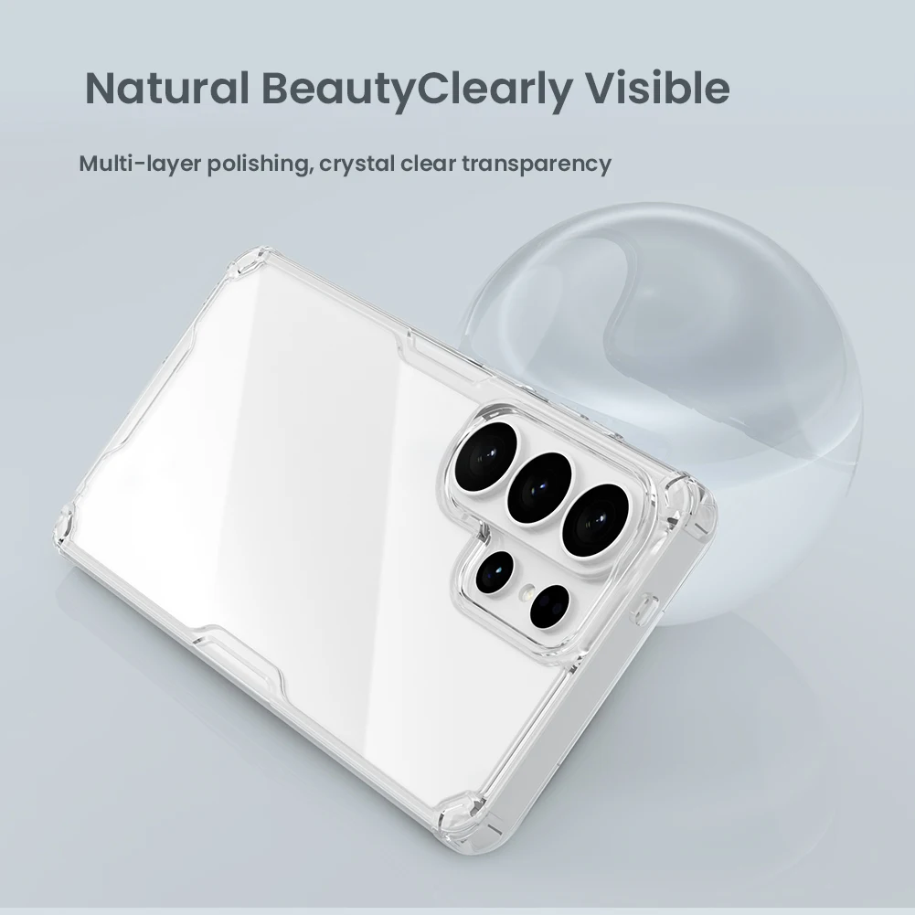 Nillkin for Samsung Galaxy S26 Ultra S26 Plus S25 Ultra S24 Ultra S23 Ultra TPU + PC Silicone Soft Transparent Phone Case