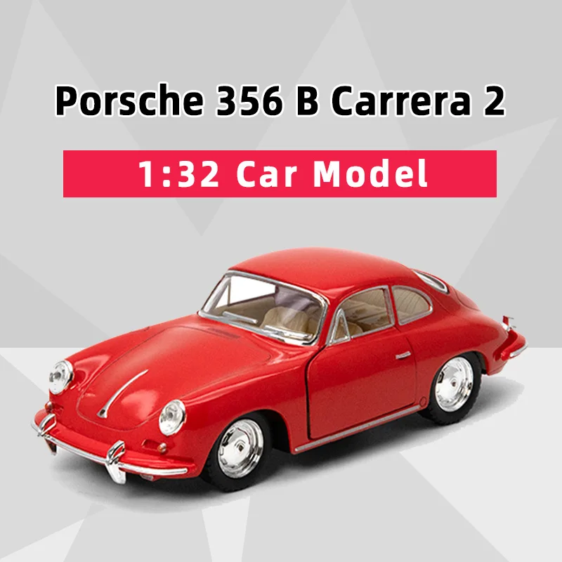 

Модель автомобиля kinsmart Porsche 356 B Carrera 2 в стиле ретро, литой автомобиль из сплава, модель 1/32, игрушка с откидной спинкой для детей, подарки, коллекция игрушек