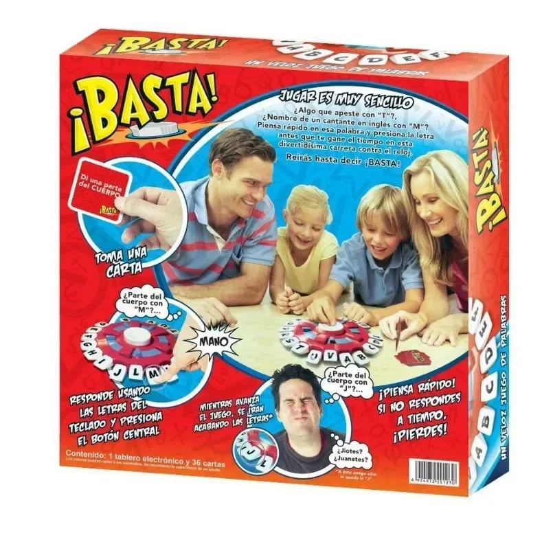 Brinquedos de mesa educativos para crianças, inglês, espanhol, brinquedo interativo, plataforma giratória, jogo para família