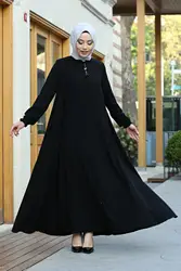 Abaya Mevlana Ferace nero-moda musulmana, Hijab Ferace Abaya