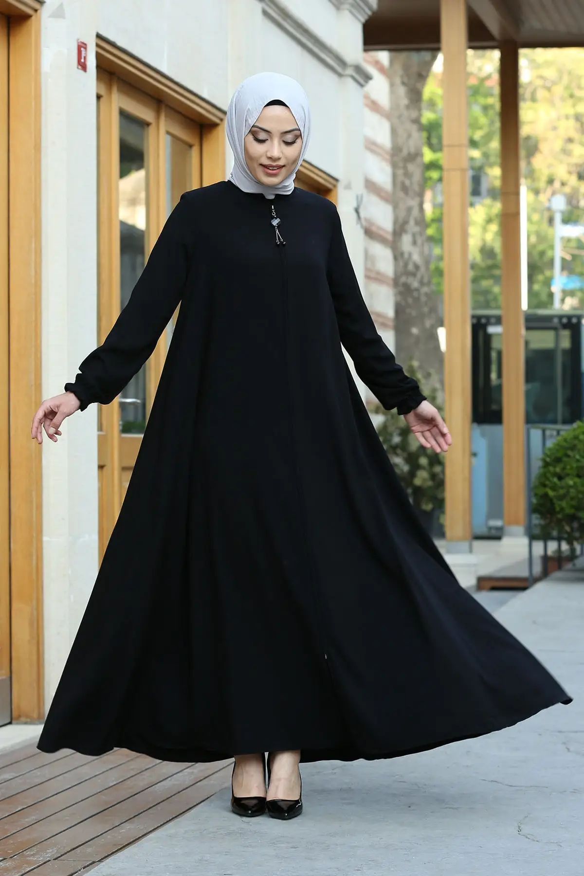 Abaya Mevlana Ferace Black-Muslim Fashion, Hijab Ferace Abaya