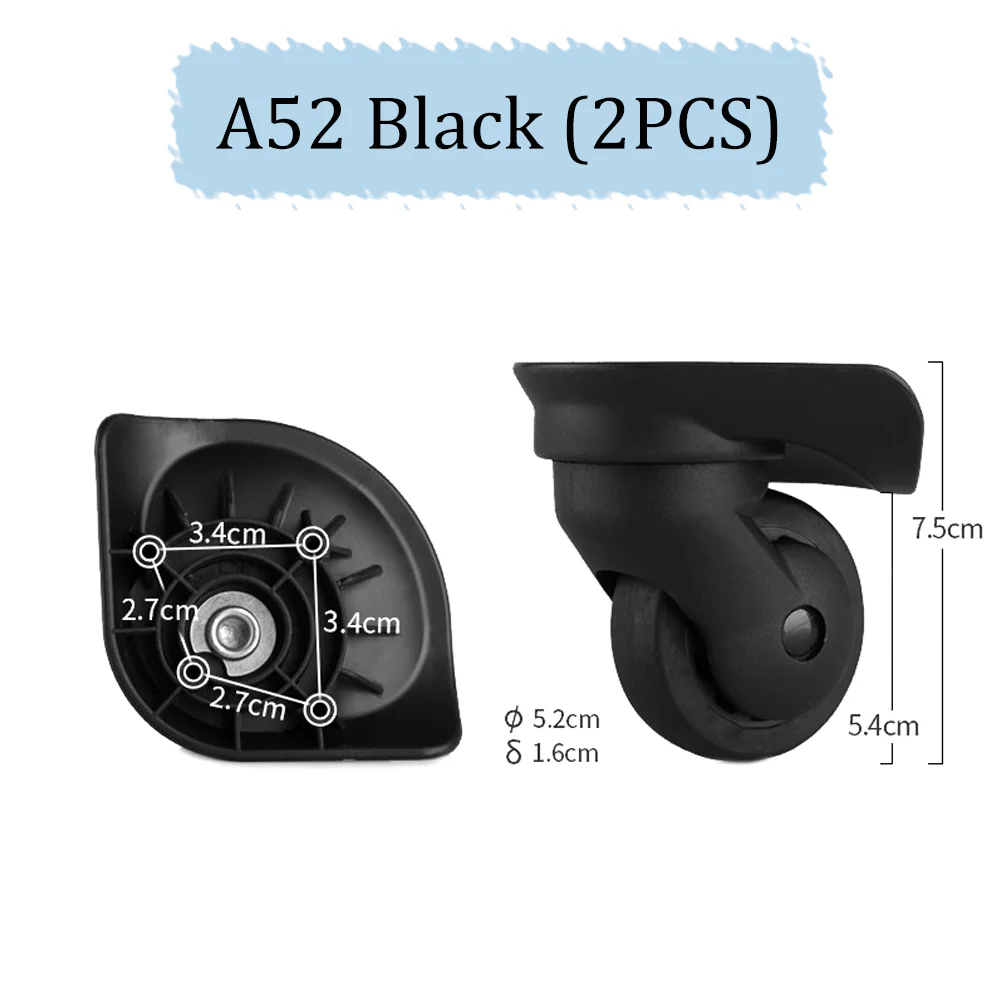 For Samsonite A52 luggage universal wheel suitcase box Travel accessories repair replacement part easy install Smooth Wheel