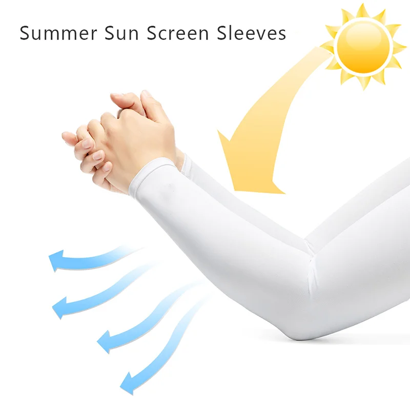 Summer Sports Arm Sleeves Cooling Sun Protection Outdoor Arm Sleeves Fashion Anti UV Sunshade Cycling Driving Arm Covers image 5