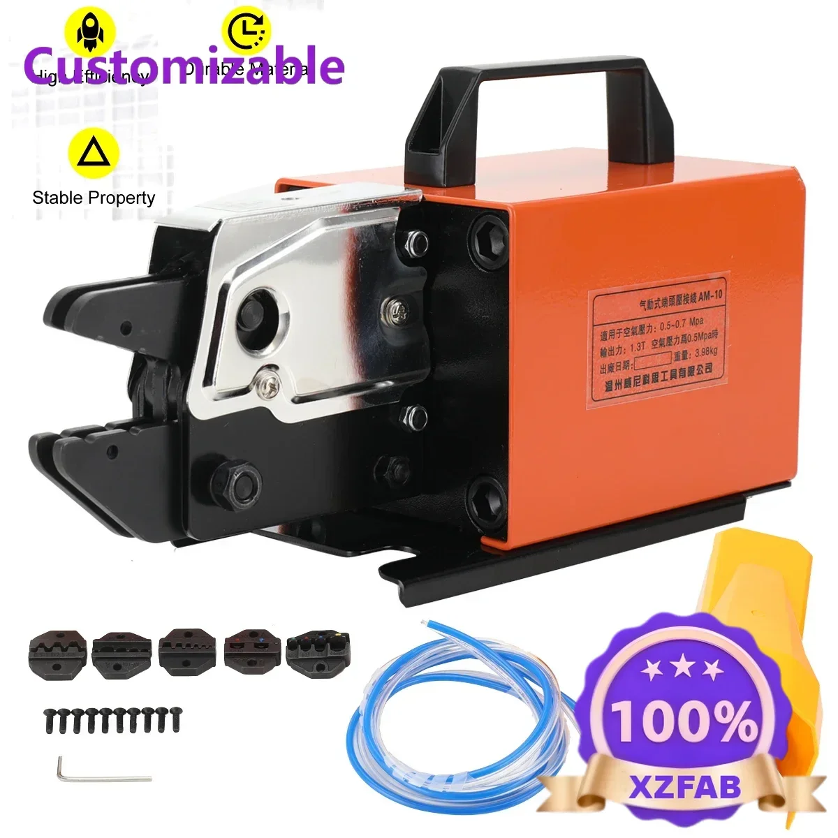 Factory Direct 2026 AM-10 Pneumatic Type Terminal Crimping Machine Air Powered Wire Terminal Crimper Pliers Tool