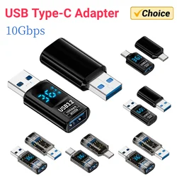 Digital Display USB To Type-C Adapter 10Gbps Type-C USB Extension Adapter 60W Universal for Mobile Phone Laptop Tablet