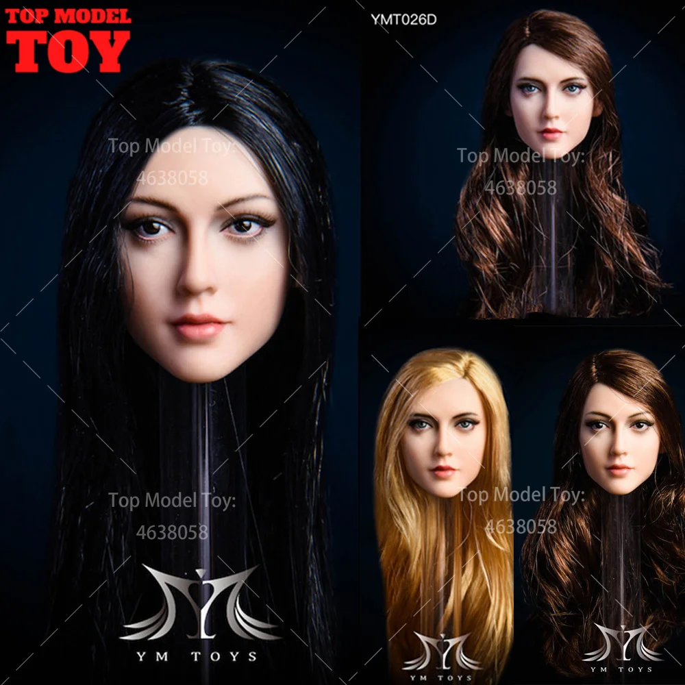 

YMTOYS YMT026 1/6 Anna Head Sculpt Hair Transplant Head Carving Model Fit 12'' Wheat Skin Female Soldier Action Figure Body Doll
