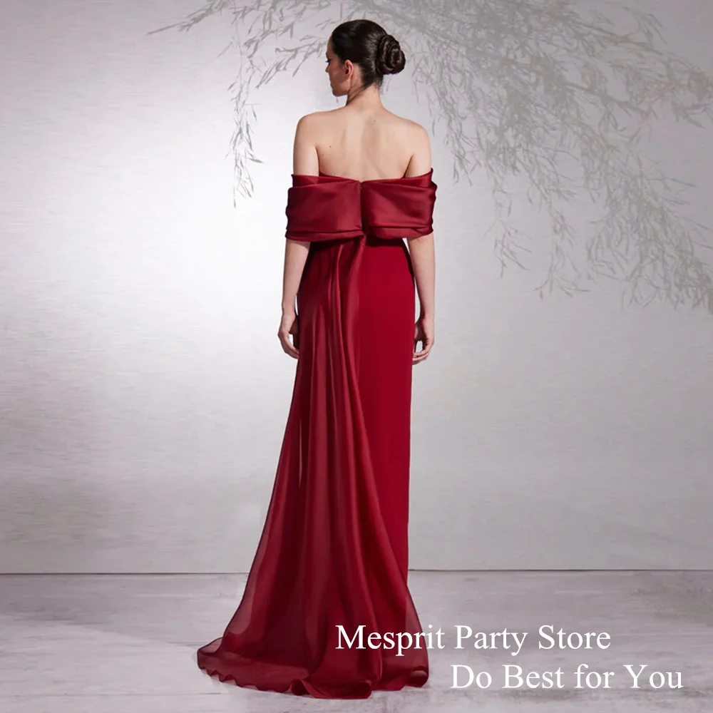 Arab Prom Dress Off The Shoulder Custom Design Strapless Straight Wedding Party Dresses Saudi Evening Gown فساتين سهرات