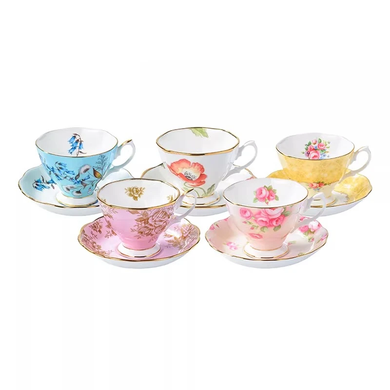 Centennial series coffee cups and saucers five-piece gift box British tea set