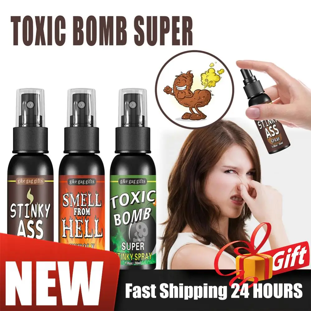 

1-3PCS Halloween 30ml Fart Gag Spray Prank Toy Spoof Odor Stinky Terrible Smell Spray Party Supplies Stinky Fart Funny Toys
