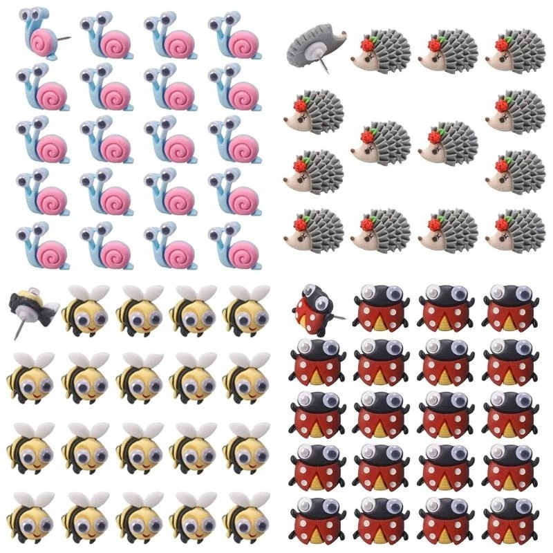 

20 шт милые животные толкающие палочки миниатюры