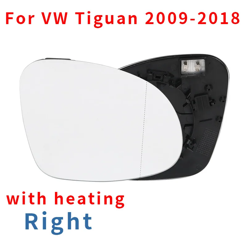 

Right Rear View Mirror Housing Wing Mirror Glass Heat Lens For VW Tiguan 2009-18