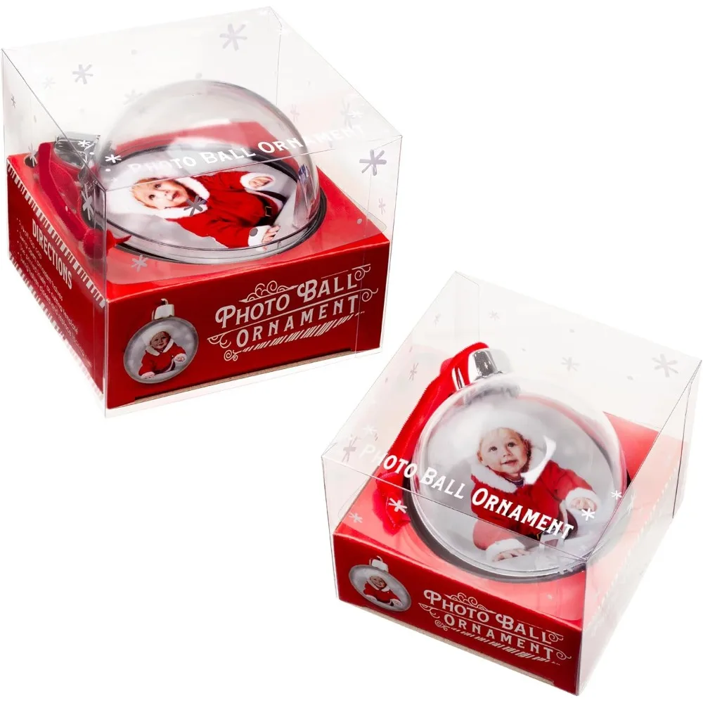 زينة عيد الميلاد DIY، كرات تزيين الصور - مجموعة من 24 قطعة #5