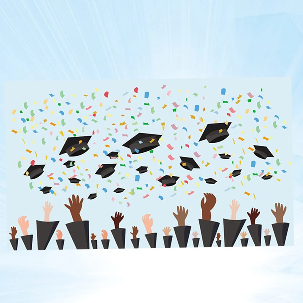 

3D Graduation Season Photography Backdrop Durable Seamless Lightweight Washable Wrinkle-Free Lifelike Color Portable Studio