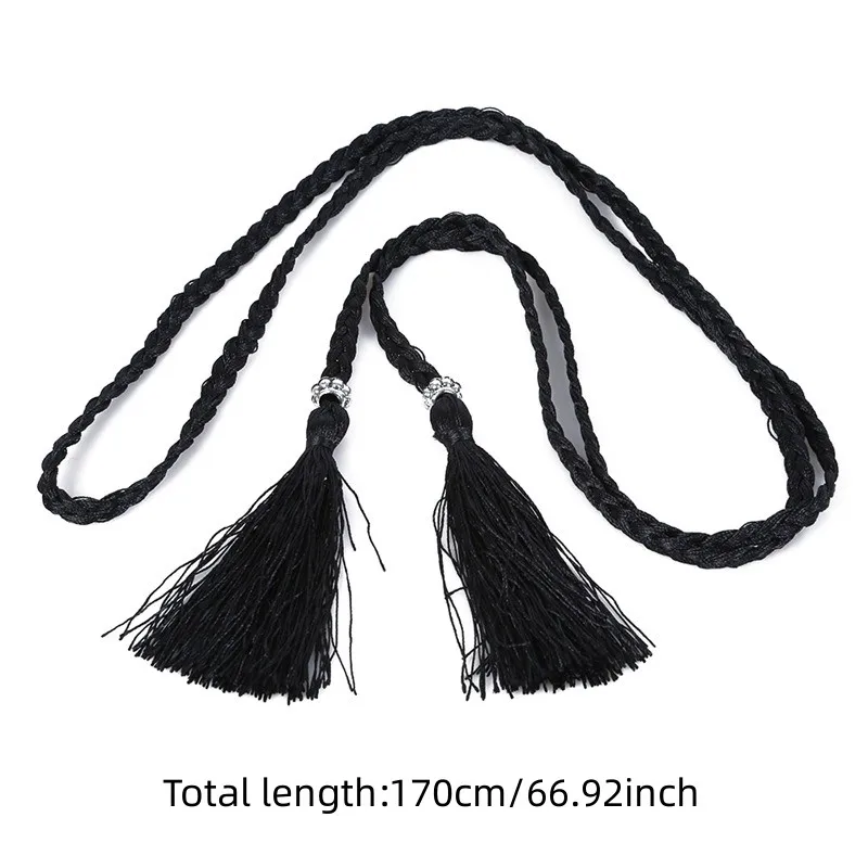 Ladies Belts Fashion National Style Hollow Tassel Tie Strap Waist Chain Women's Waistband Dress Accessories Bohemian Style
