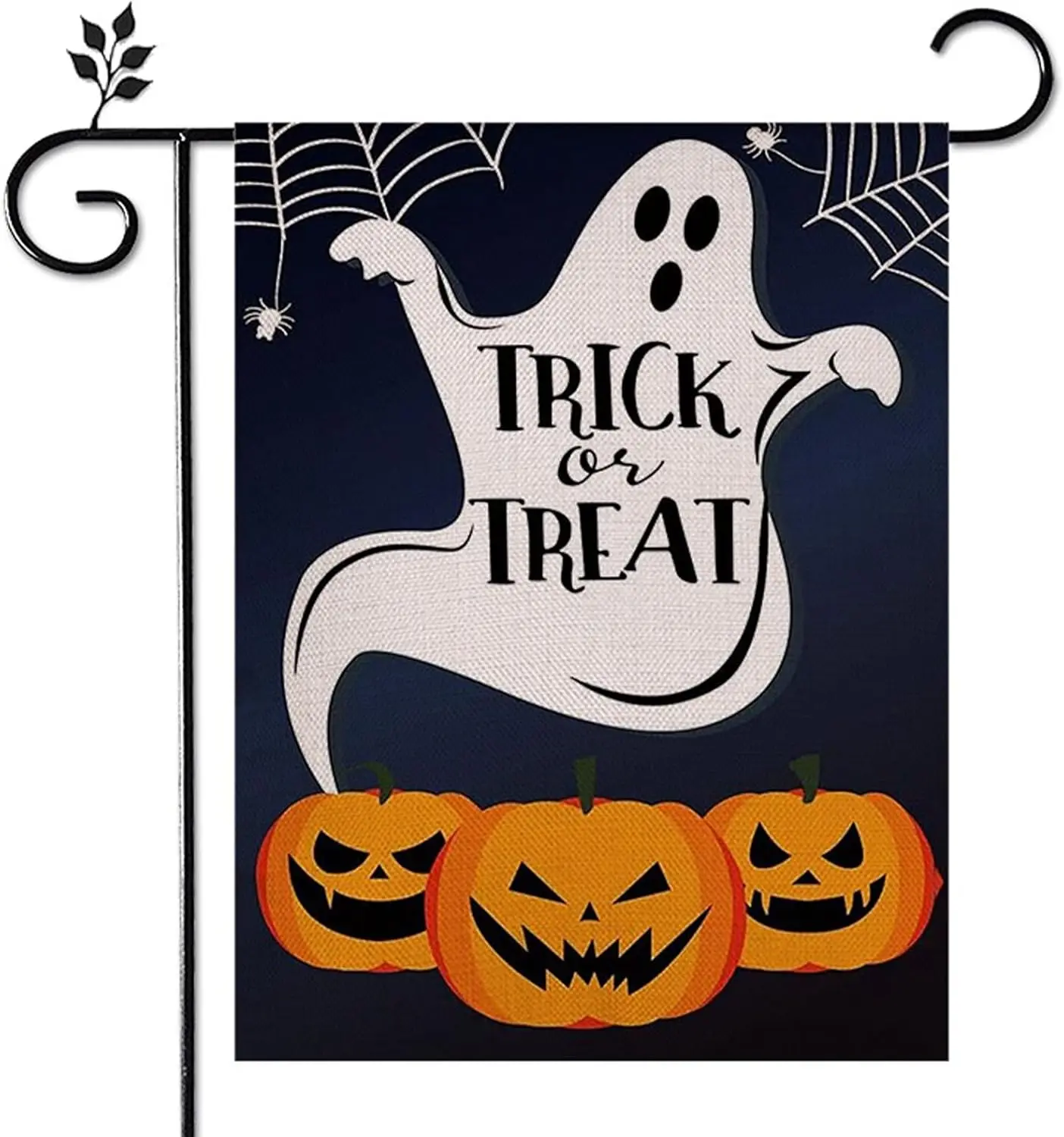 Halloween Trick or Treat Garden Flag Double Sided Halloween Yard Flag Indoor Outdoor Flag for Halloween Party Decoration (12"