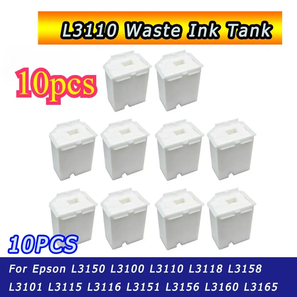 

10PCS L3110 Waste Ink Tank L3150 Ink Maintenance Box For Epson L3100 L3110 L3118 L3158 L3101 L3115 L3116 L3151 L3156 L3160 L3165