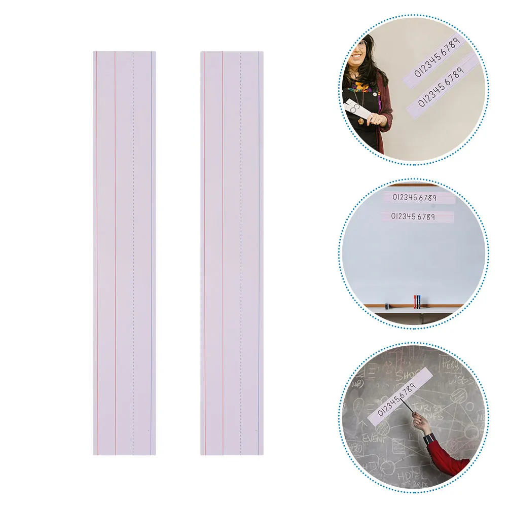 

60pcs Ruled Sentence Reusable Learning Writing School Teaching Aids For Students Classroom Office Supplies Dry Erase Strips