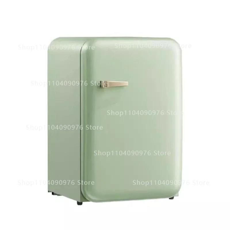 Retro refrigerator green home living room frozen refrigerated small mini Internet celebrities cute high value