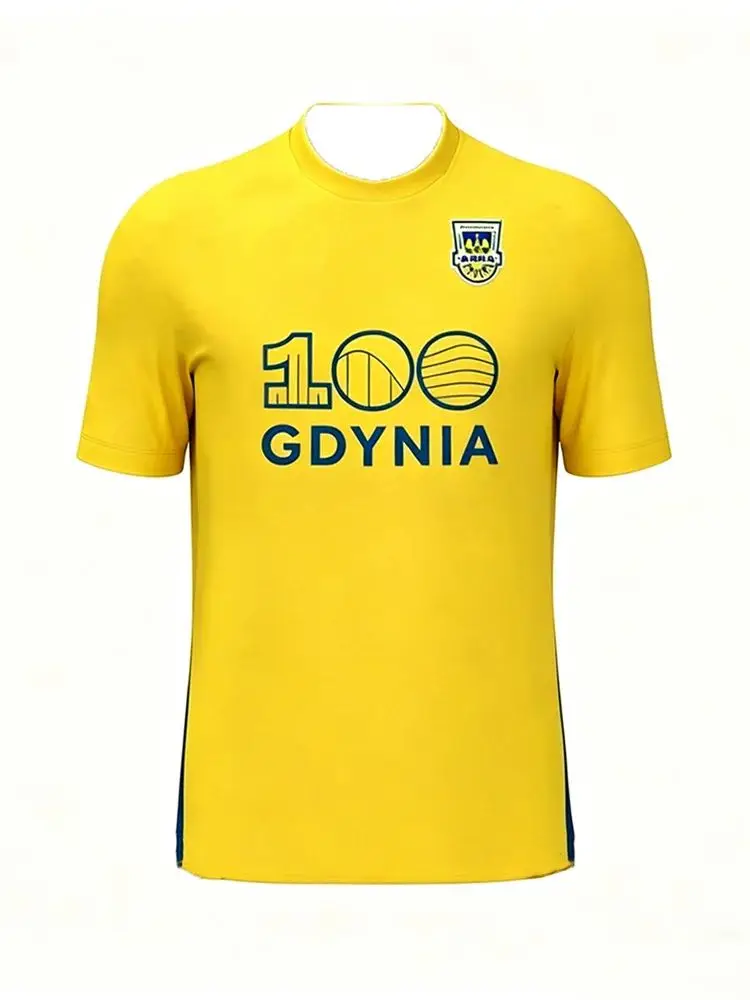 AliExpress NONE Unisex Poland Arka Gdynia Football Club Multi Color T-Shirt Quick Drying Round Neck Casual Short Sleeve Top for Fans