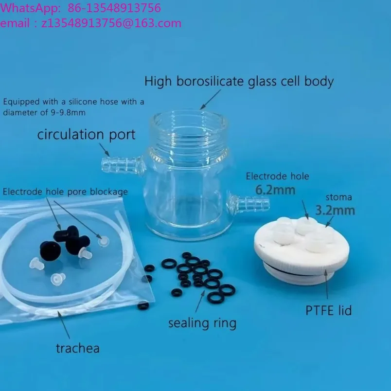 Electrochemical Laboratory C003-S Controllable Warm Water Bath Sealed Electrolytic Cell Double Layer Electrolytic Cell