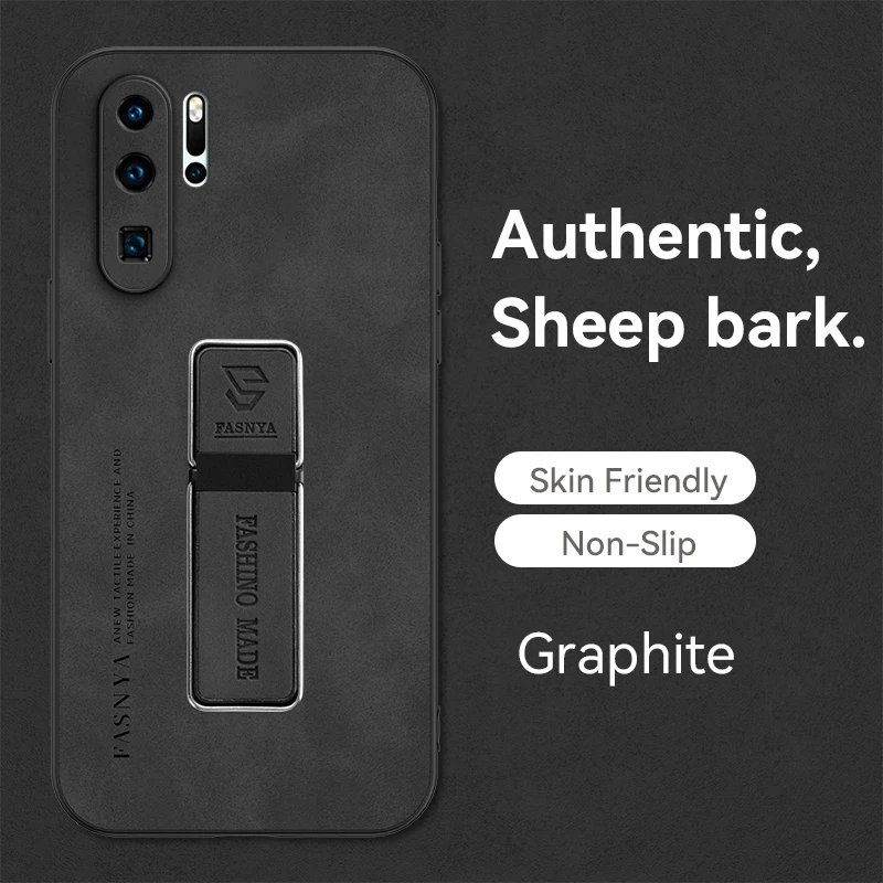 For Huawei P30 Pro Case Hard Shockproof PU Leather Protective CellPhone Back Cover For VOG-L09 VOG-L29 Casing Bracket Holder