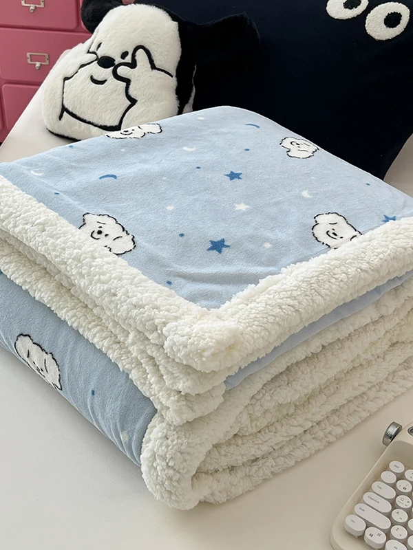 

Утолщенное одеяло из овечьего вельвета, маленькое зимнее одеяло из кораллового флиса, одеяло для студенческого общежития, односпальное одеяло для офиса, теплое и уютное одеяло для сна