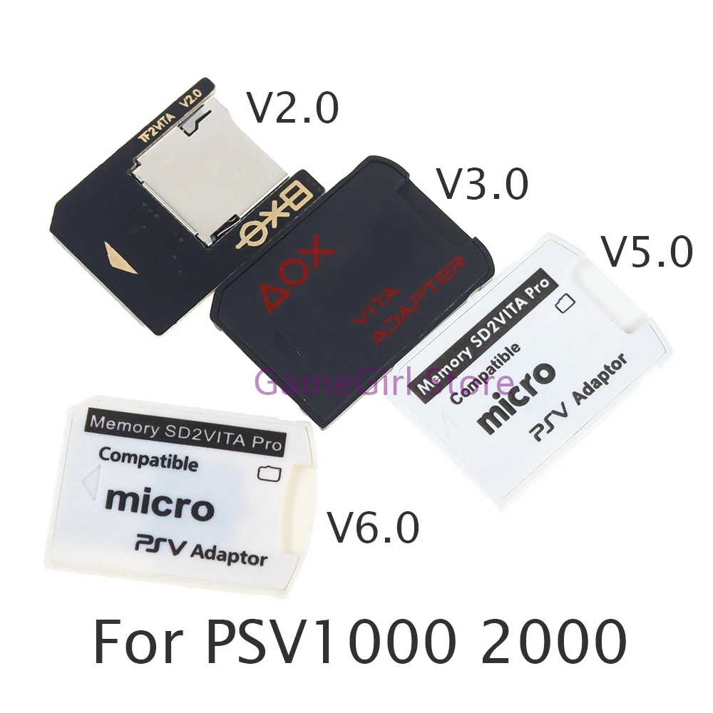 10pcs For PSVita PSV 1000 2000 Version 2.0 3.0 5.0 6.0 Memory Card Adapter Micro SD/TF SD2Vita Convertor