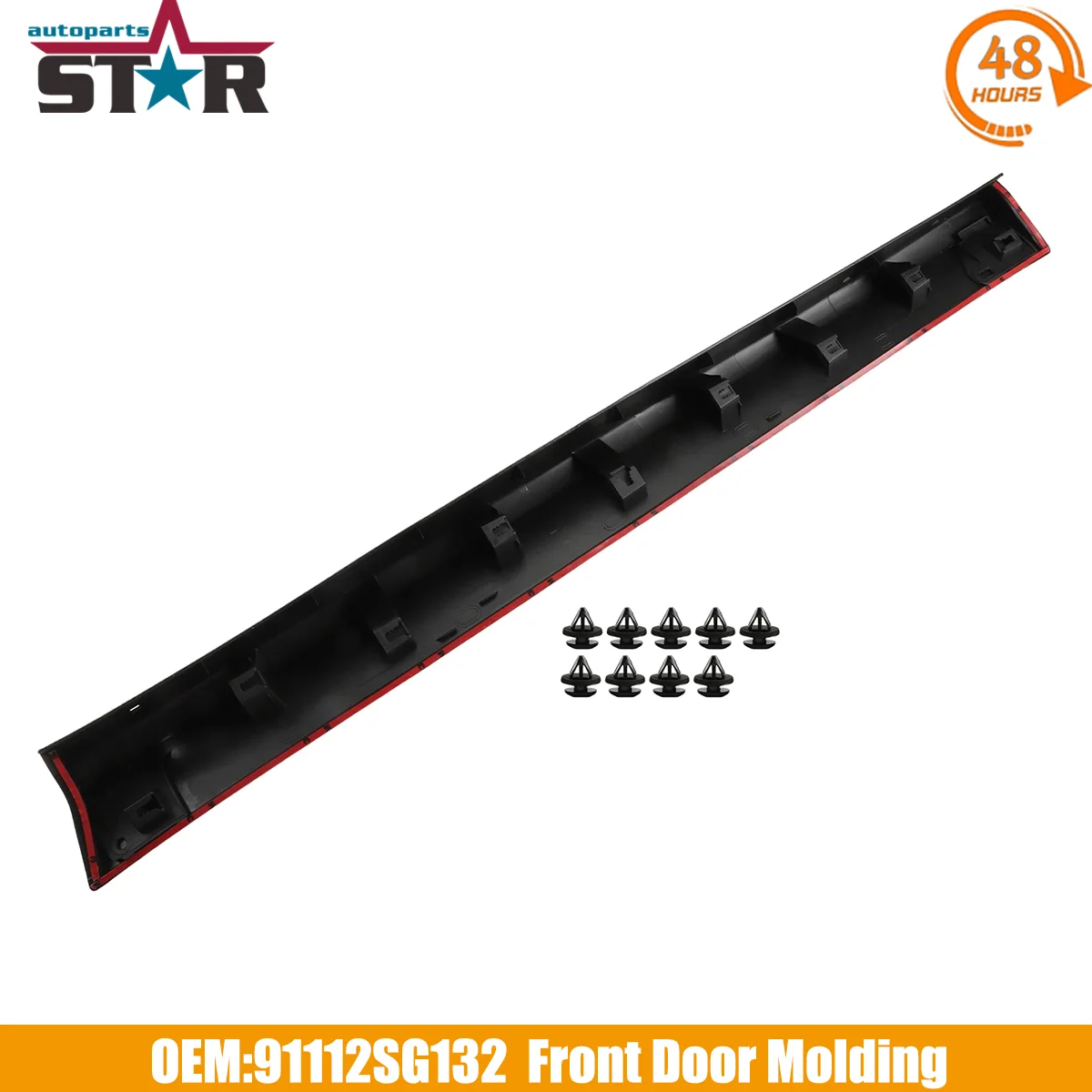 

Outer Windows Weatherstrip Front Left Right Door Molding Strip Trim For 2014-2018 Subaru Forester 2.0L 2.5L 91112SG132