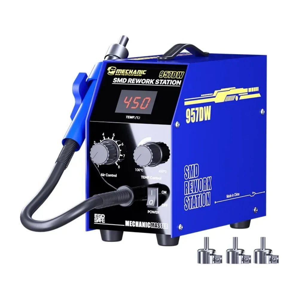 MECHANIC 957DW Two-scroll Hot Air Gun for Heating Main Board Tin Solder Repair Desoldering Station SMD