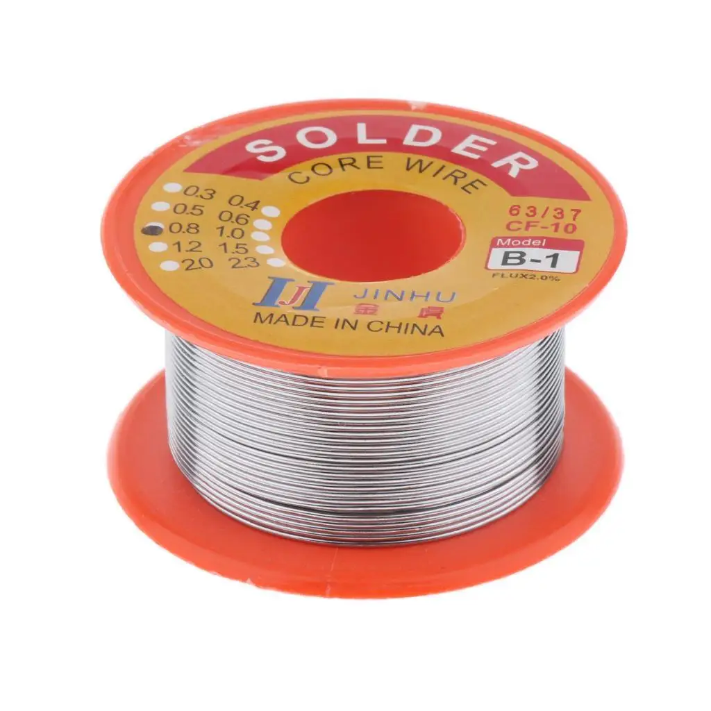 Tin Solder Wire Rosin Core 2% Flux Iron Welding Tool 0.8mm Diameter for Electrical and Electronics DIY Soldering Wire Roll