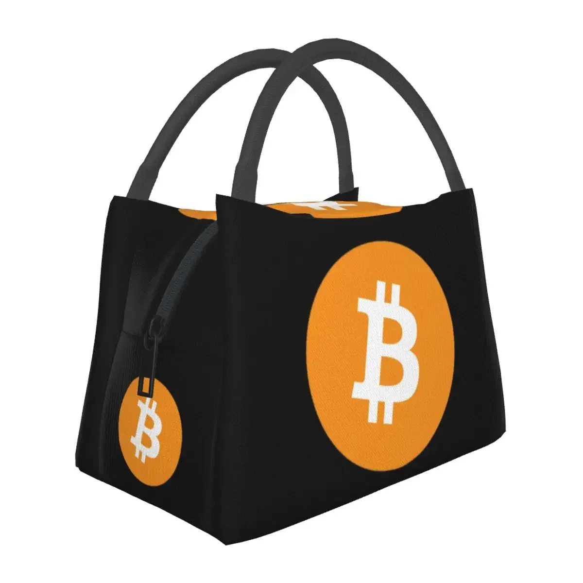 Bitcoin Logo Hat Bitcoin Cryptocurrency Crypto Lunch Bags Insulated Bento Box Picnic Bags Cooler Thermal Bag for Woman Kids