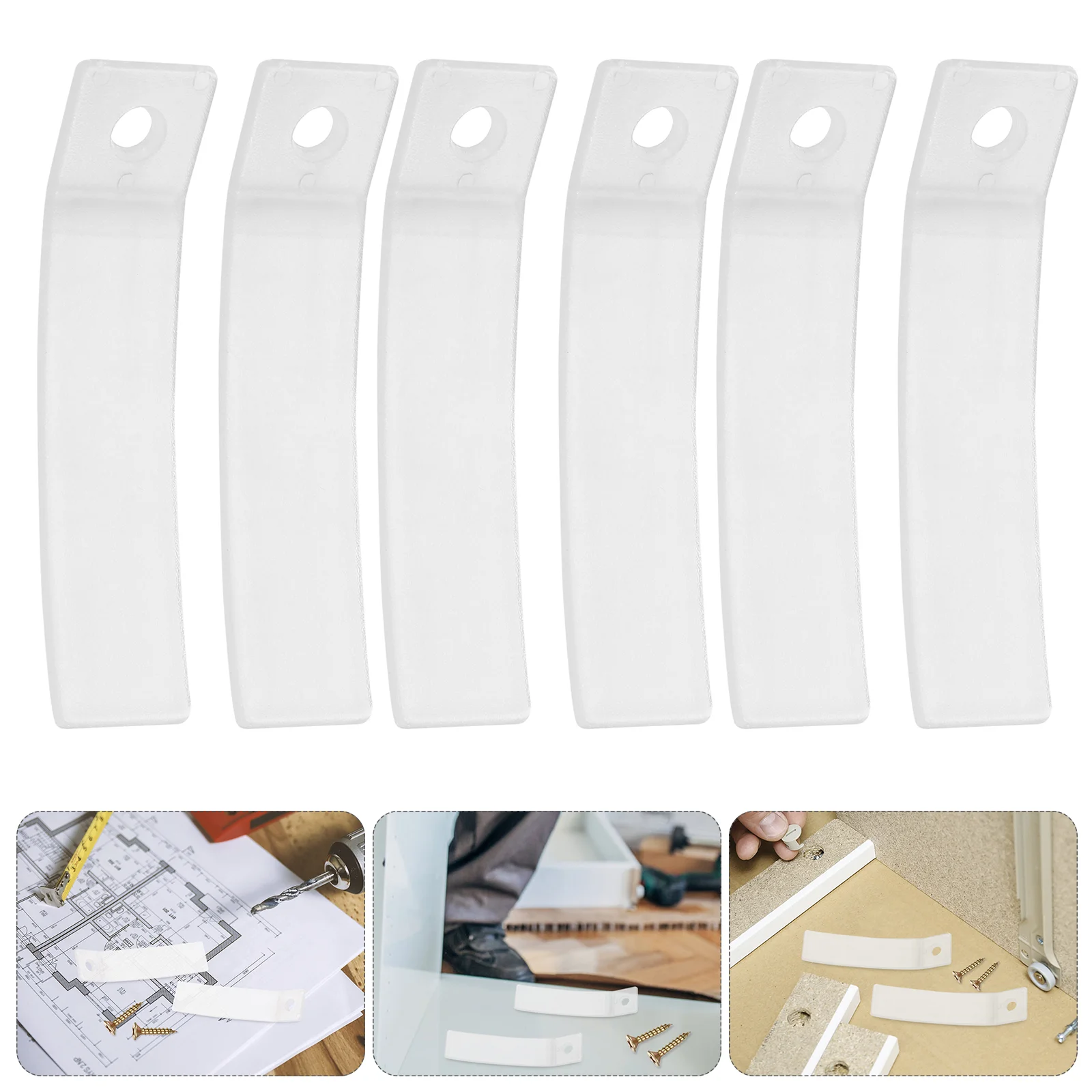 Drawer Limiter Dresser Guides Cabinet Bumpers Clear Central Repair Kit Plastic Bottom Mount Slides Pads for Doors Quiet